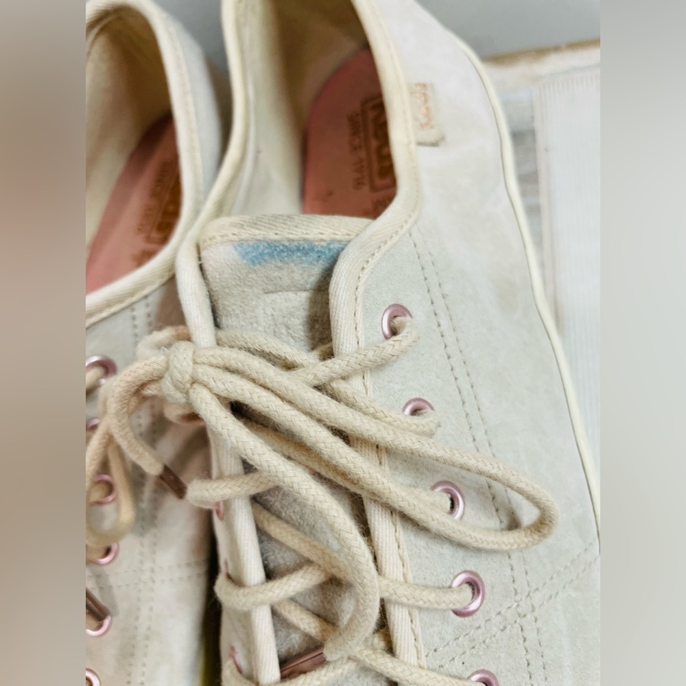 Keds Kickstart Womens 8.5 shoes beige taupe Suede Lace Up Athleisure Sneakers - Picture 8 of 14